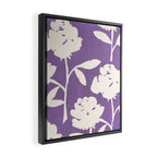 Roses Pattern - Purple  Framed Canvas Print Gallery Image 2