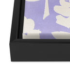 Roses Pattern - Violet Framed Canvas Print Gallery Image 3