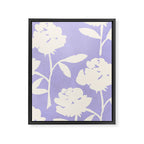 Roses Pattern - Violet Framed Canvas Print Gallery Image 6
