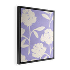 Roses Pattern - Violet Framed Canvas Print Gallery Image 2