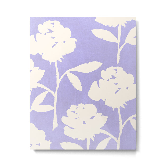 Roses Pattern - Violet Metal Print Gallery Image 1