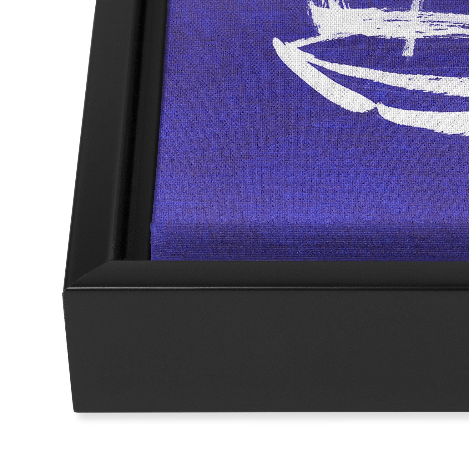 Sailboat Drawing - Indigo Blue Framed Canvas Print Gallery Image 3