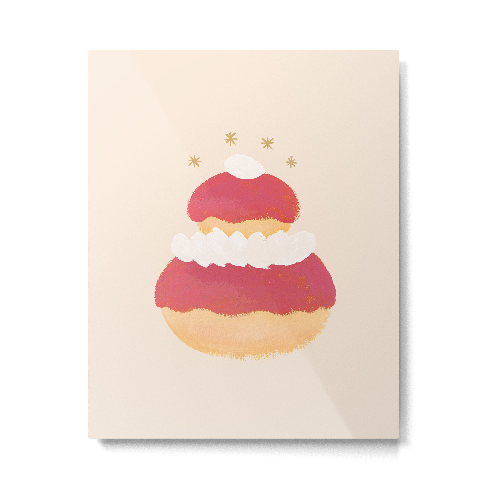 Strawberry Religieuse French Cake Metal Print Gallery Image 4