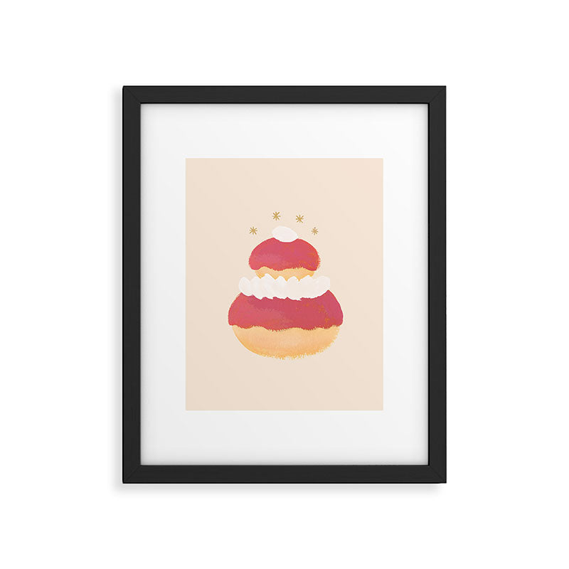Strawberry Religieuse French Cake Framed Art Print Gallery Image 5