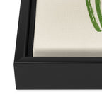 Stripe Flower Vase - Green Framed Canvas Print Gallery Image 3