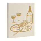 Wine and Cheese Aperitivo - Gold  Canvas Print Gallery Image 6