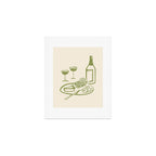 Wine and Cheese Aperitivo - Green Art Print Gallery Image 1