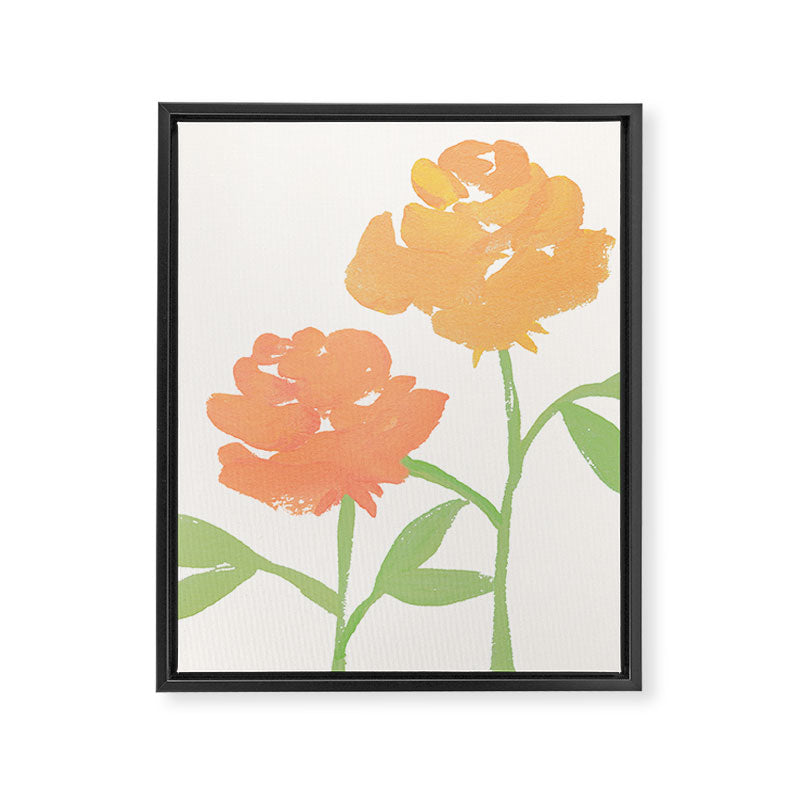 Yellow Roses - Gouache Botanical Painting Framed Canvas Print Gallery Image 6