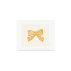 Yellow Stripe Bow Ribbon  Art Print Gallery Image 1