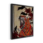 Tiger Ukiyo-e style Framed Canvas Print Gallery Image 2