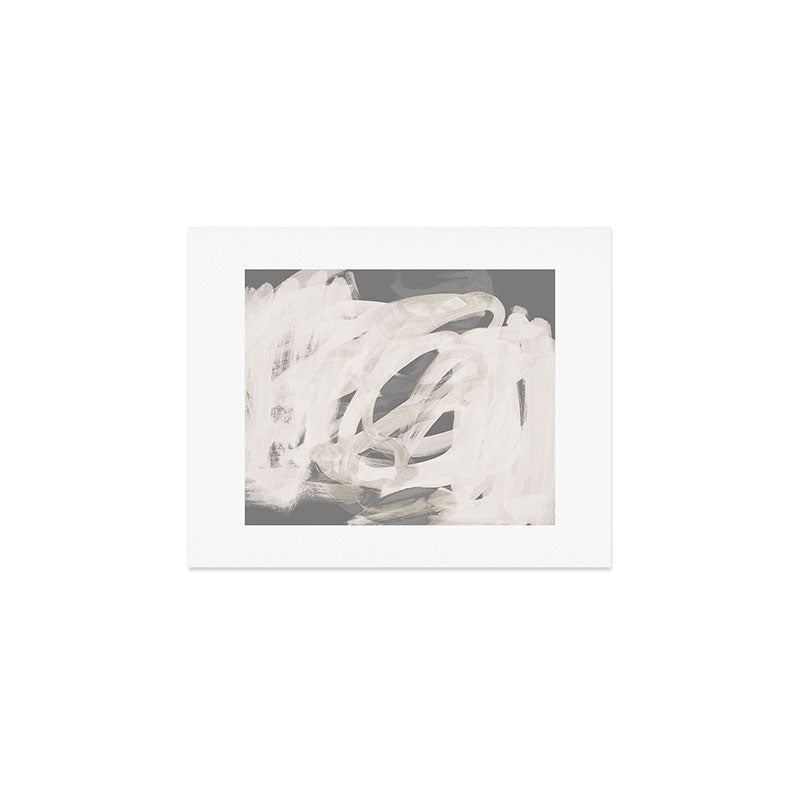abstract brushstrokes neutral Art Print Gallery Image 1