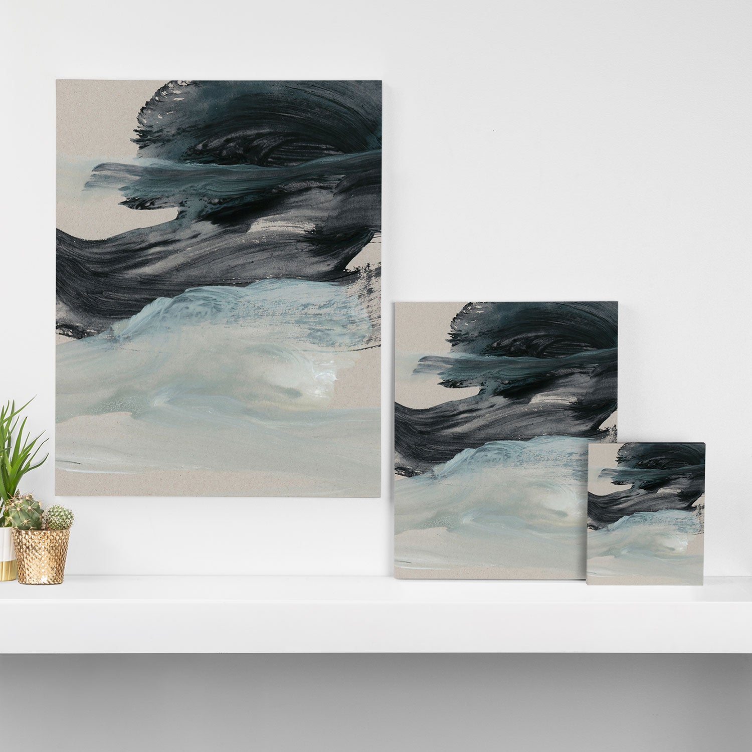 minimal brushstrokes 3 Canvas Print Gallery Image 3