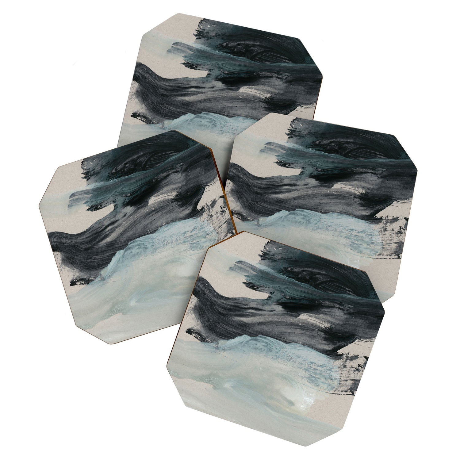 minimal brushstrokes 3 Coaster Gallery Image 1