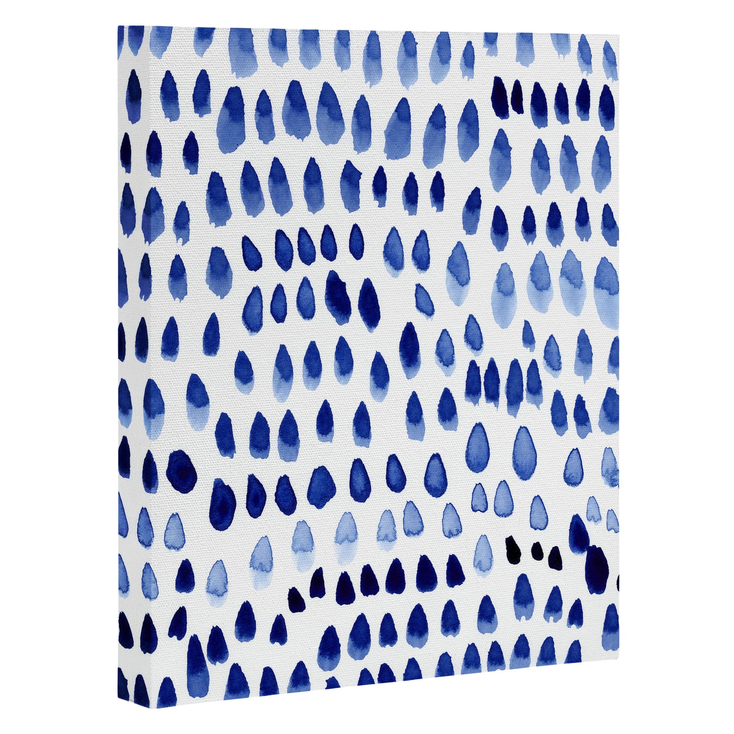 painted dots blue Canvas Print Gallery Image 3