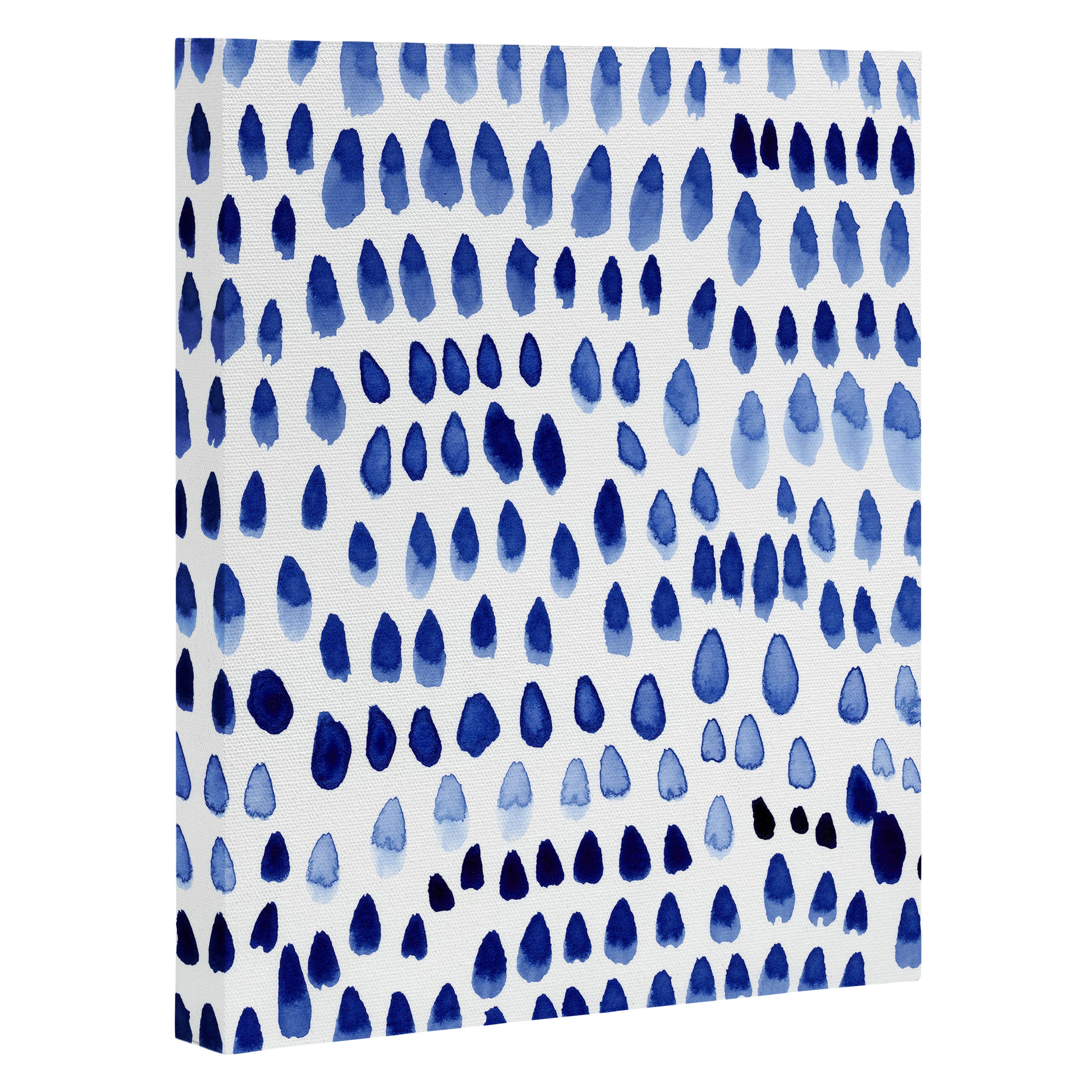 painted dots blue Canvas Print Gallery Image 3