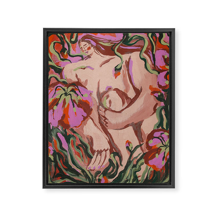 Entwined in Blooms Framed Canvas Print Gallery Image 1