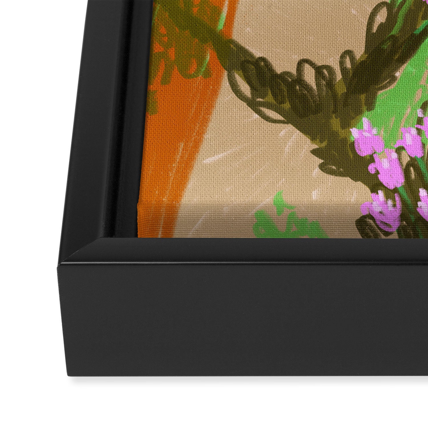 Shadows Among the Flowers Framed Canvas Print Gallery Image 3
