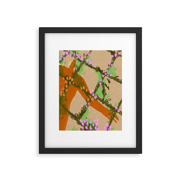 Shadows Among the Flowers Framed Art Print Gallery Image 1