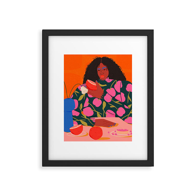 Still Life of a Woman with Dessert and Fruit Framed Art Print Gallery Image 6