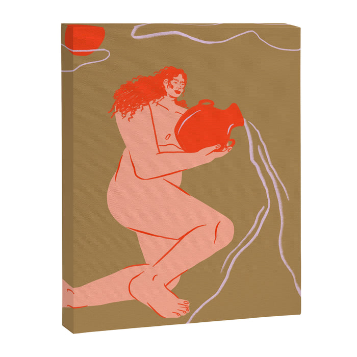 Tarot Woman and Water Canvas Print Gallery Image 1