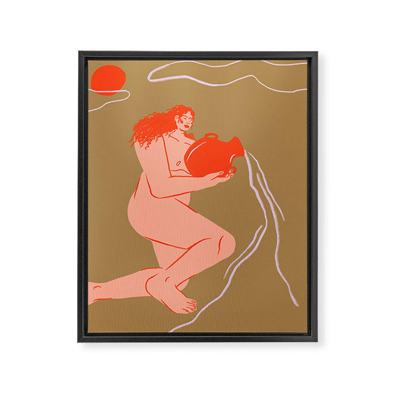 Tarot Woman and Water Framed Canvas Print Gallery Image 6