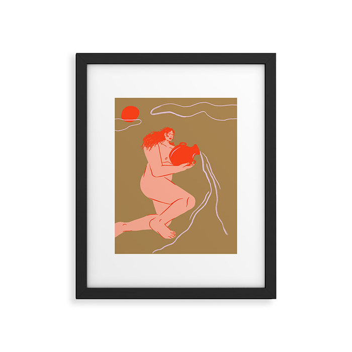 Tarot Woman and Water Framed Art Print Gallery Image 1