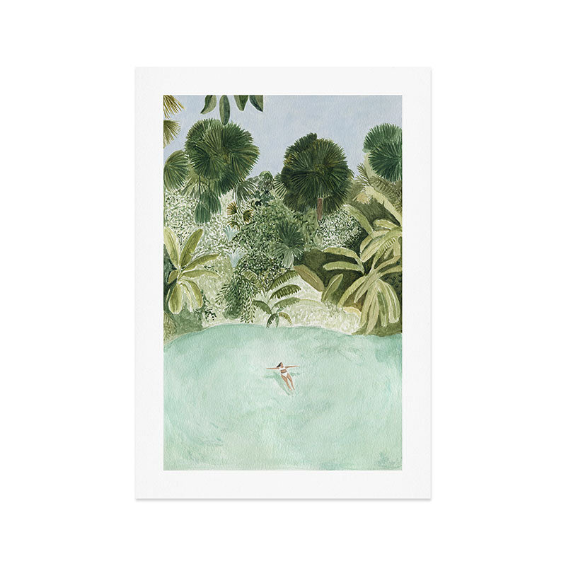 Bathing Girl Art Print Gallery Image 1