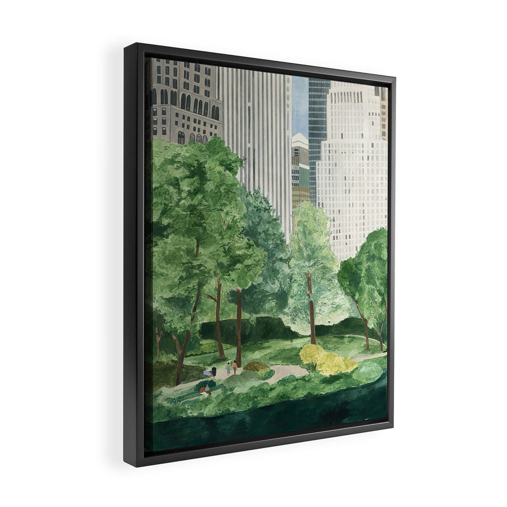 Central Park afternoon Framed Canvas Print Gallery Image 2
