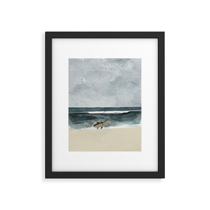 Rainy Surf Framed Art Print Gallery Image 1