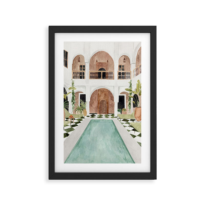 Riad Framed Art Print Gallery Image 2