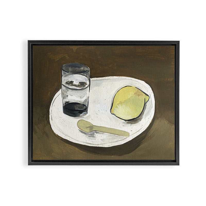 Still life with Lemon - Matisse Inspired Framed Canvas Print Gallery Image 2