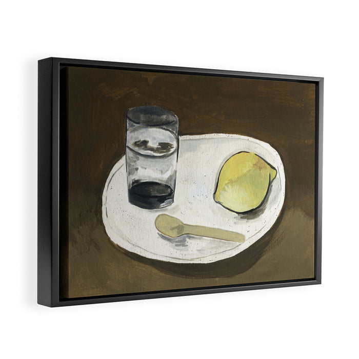 Still life with Lemon - Matisse Inspired Framed Canvas Print Gallery Image 1