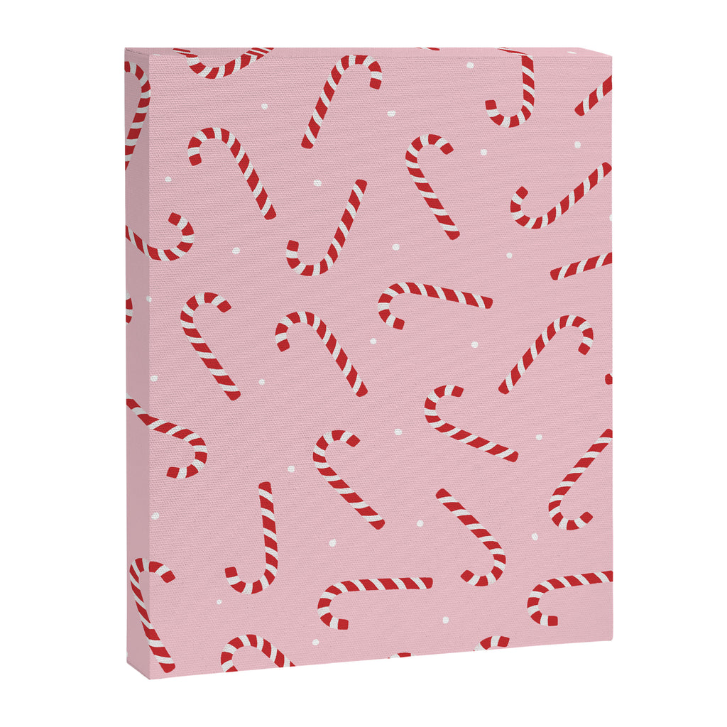 Christmas Candy Cane Pink Canvas Print Gallery Image 8