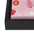 Christmas Fun - Pink Palette  Framed Canvas Print Gallery Image 3