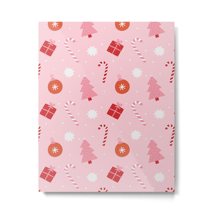 Christmas Fun - Pink Palette  Metal Print Gallery Image 1