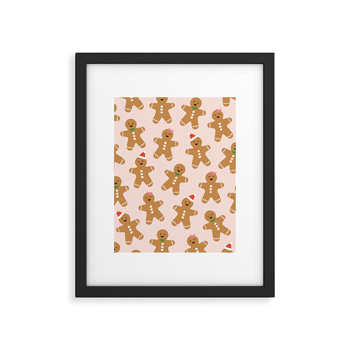 Christmas Gingerbread Men Framed Art Print Gallery Image 1