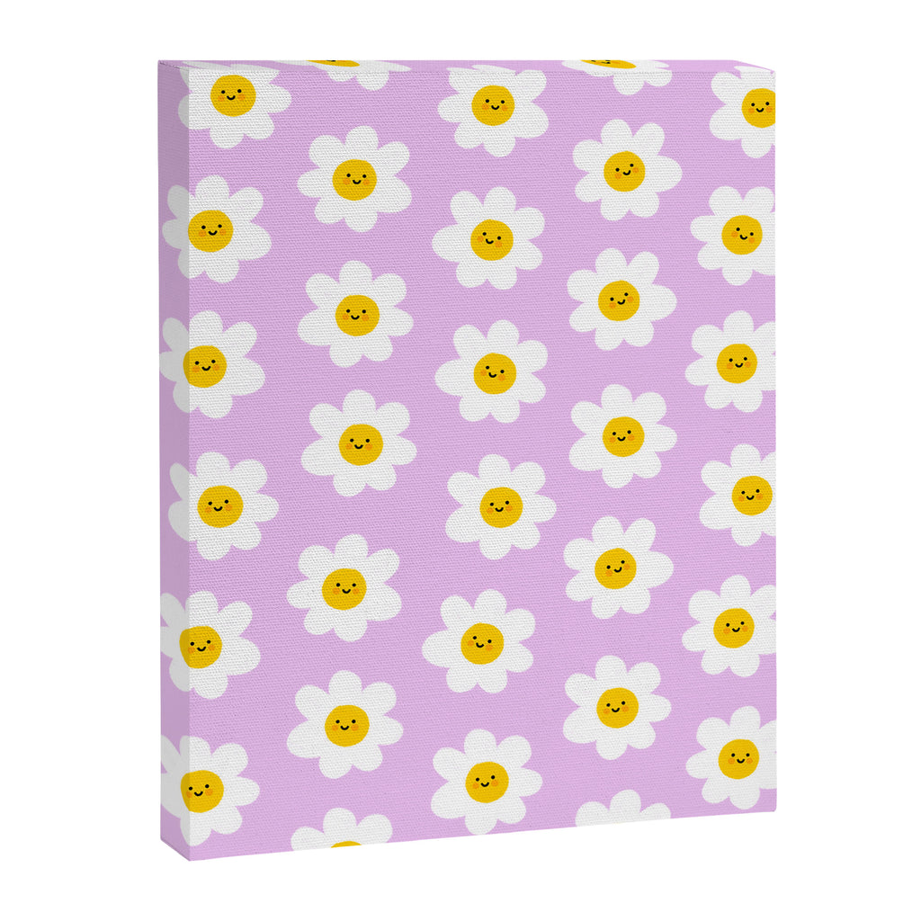 Happy Flowers - Purple  Canvas Print Gallery Image 8