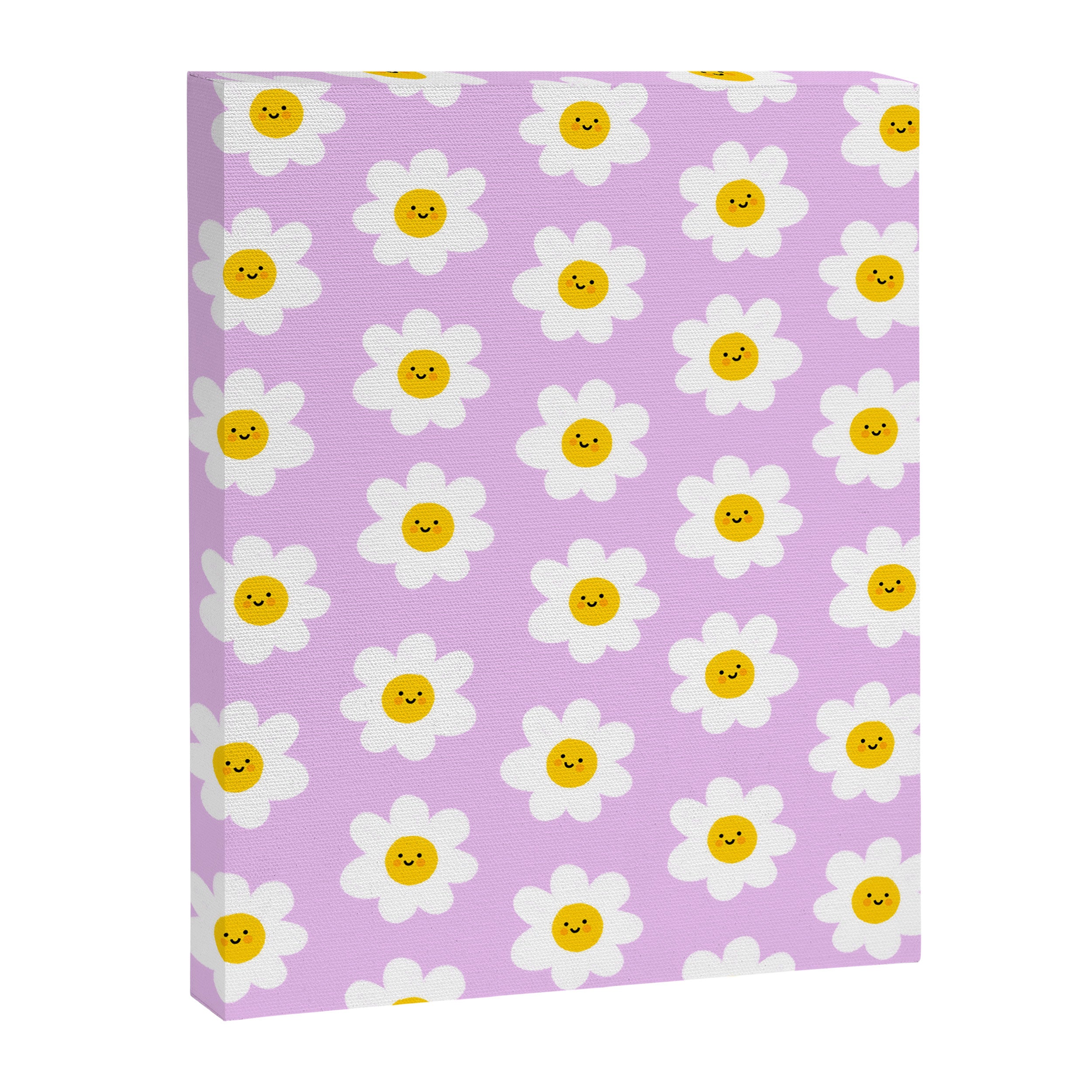 Happy Flowers - Purple  Canvas Print Gallery Image 8