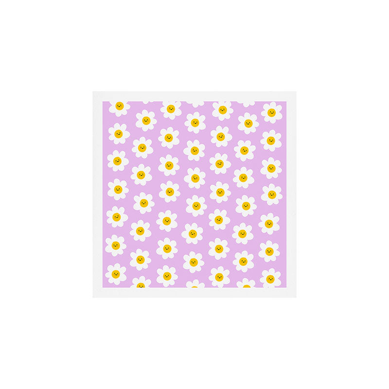 Happy Flowers - Purple  Art Print Gallery Image 1