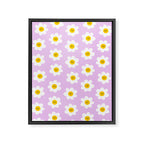 Happy Flowers - Purple  Framed Canvas Print Gallery Image 8