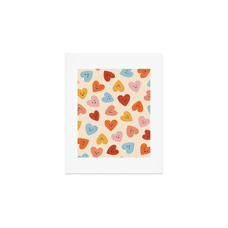 Happy Smiley Heart Art Print Gallery Image 1