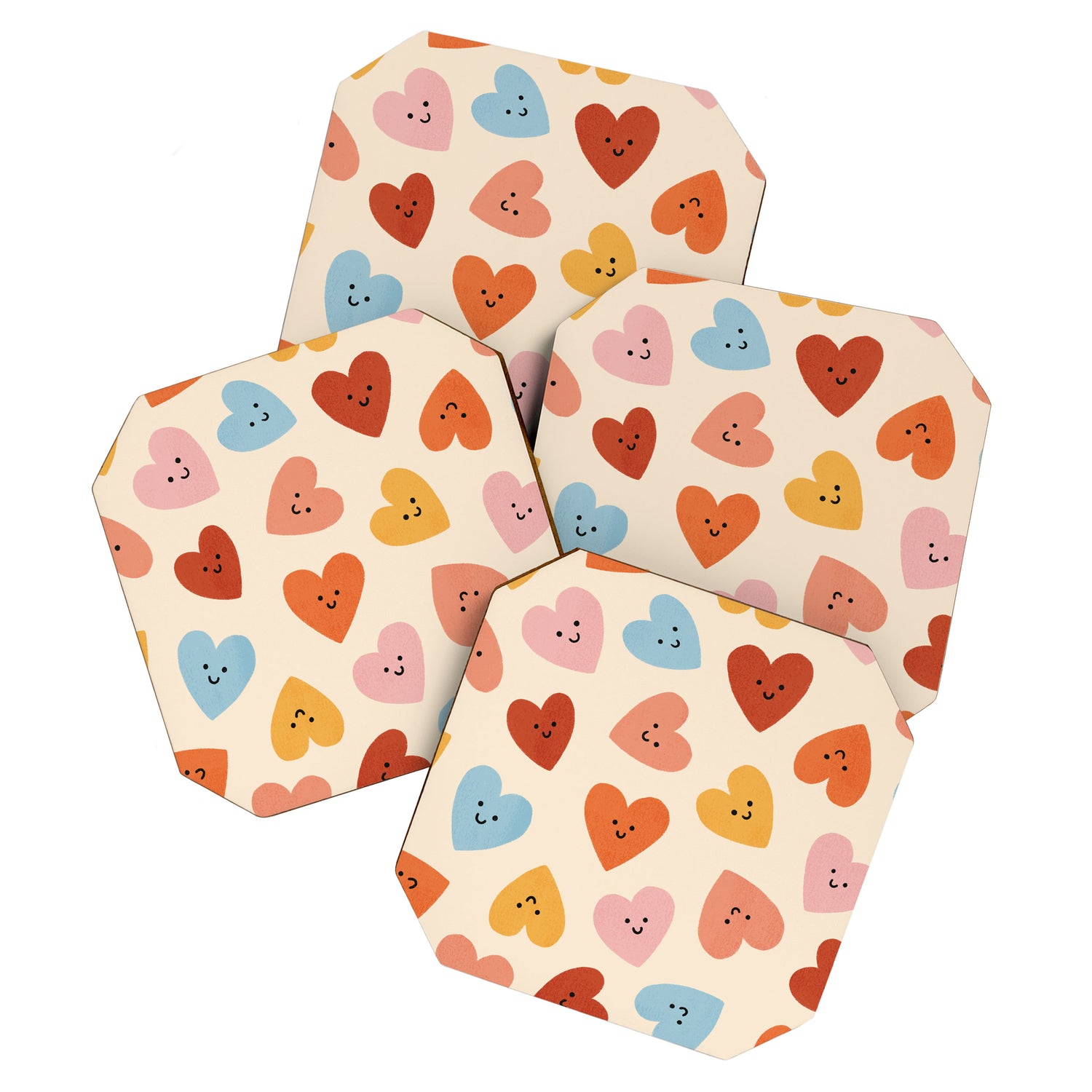 Happy Smiley Heart Coaster Gallery Image 1