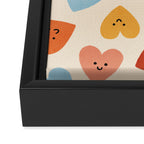 Happy Smiley Heart Framed Canvas Print Gallery Image 3