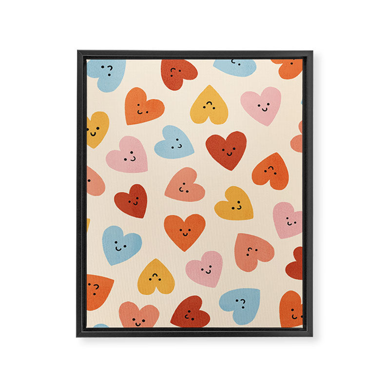 Happy Smiley Heart Framed Canvas Print Gallery Image 8