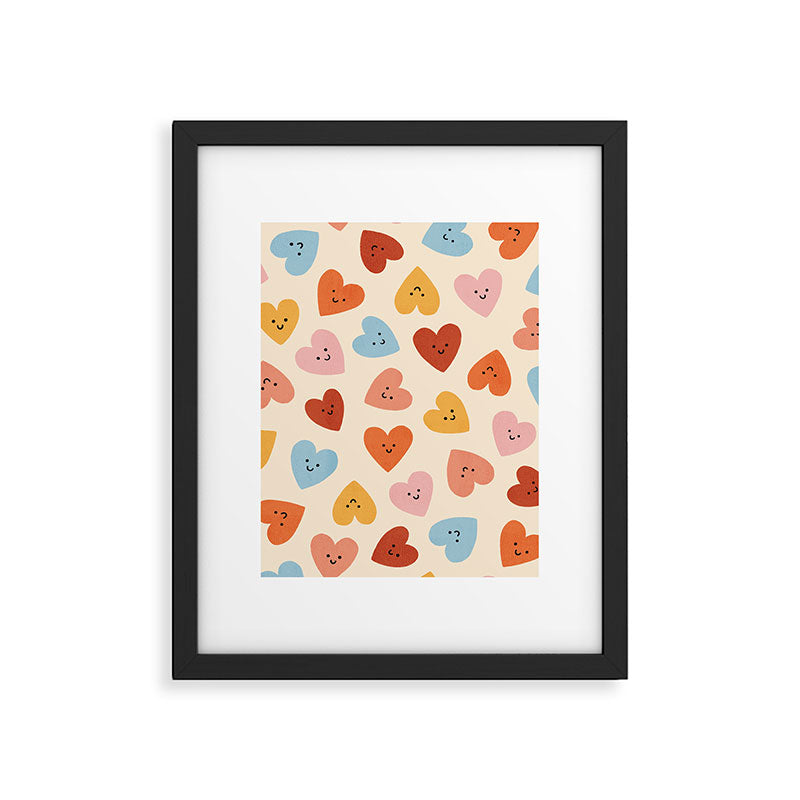 Happy Smiley Heart Framed Art Print Gallery Image 6