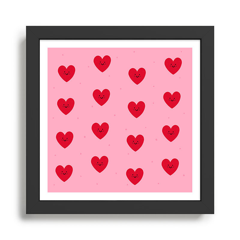Red Hearts Framed Art Print Gallery Image 1