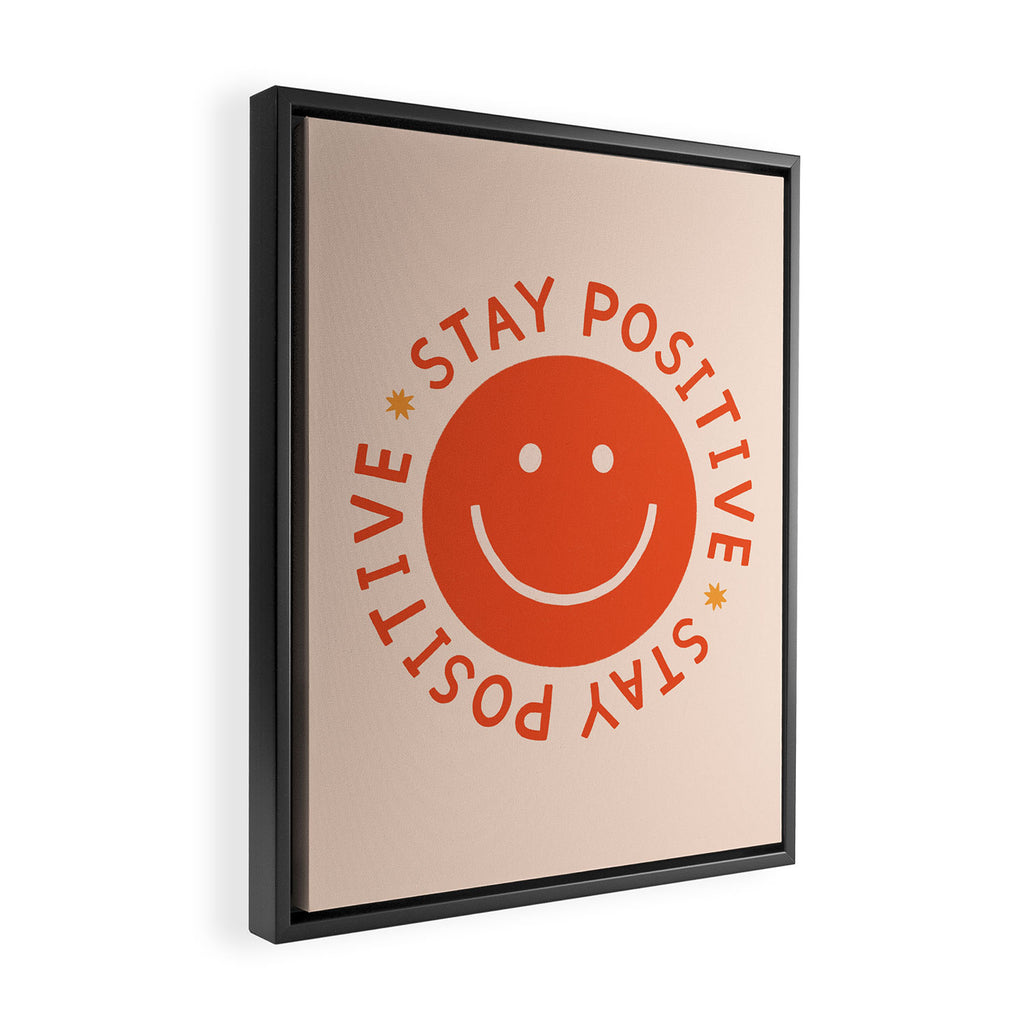 Stay Positive  Framed Canvas Print Gallery Image 2