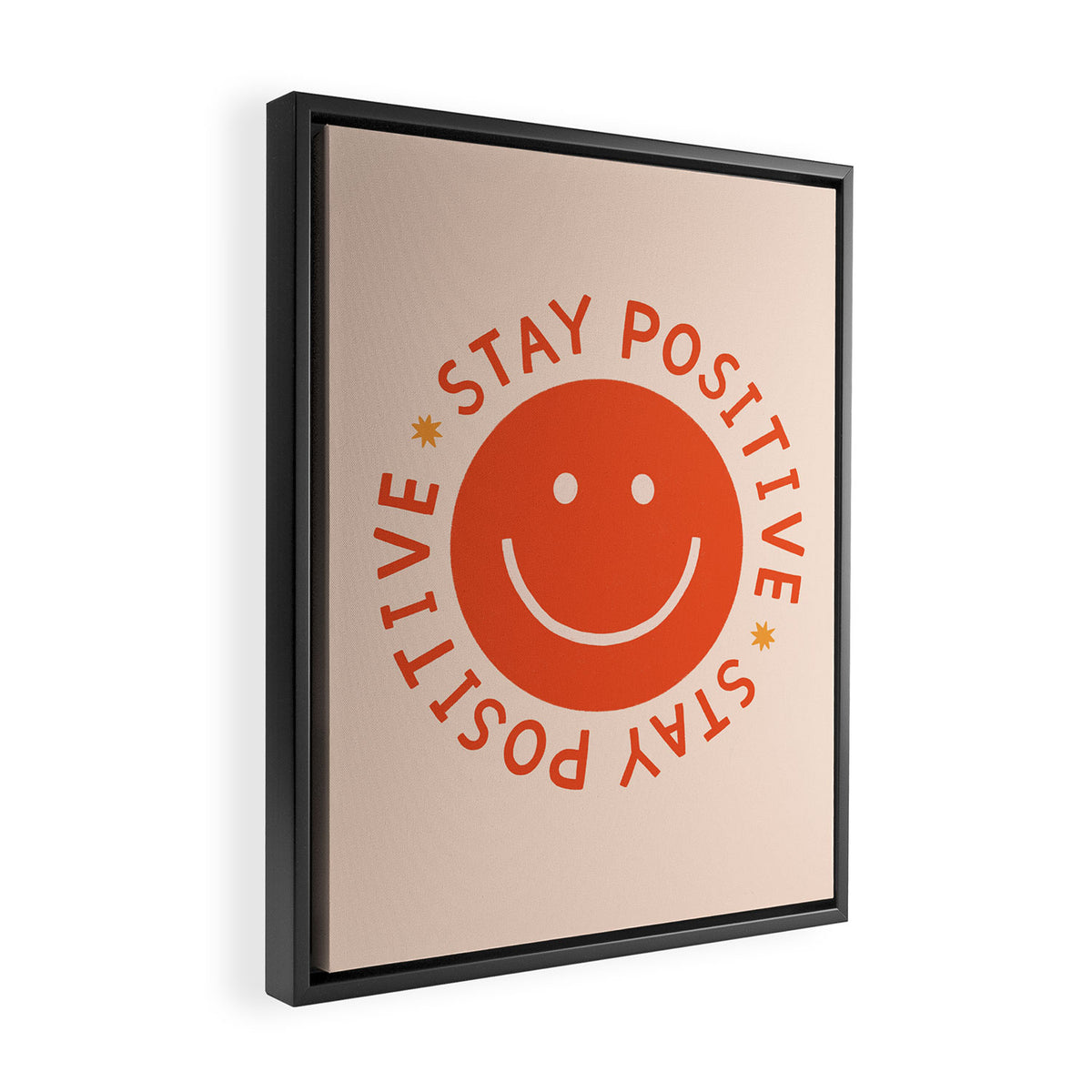 Stay Positive  Framed Canvas Print Gallery Image 2