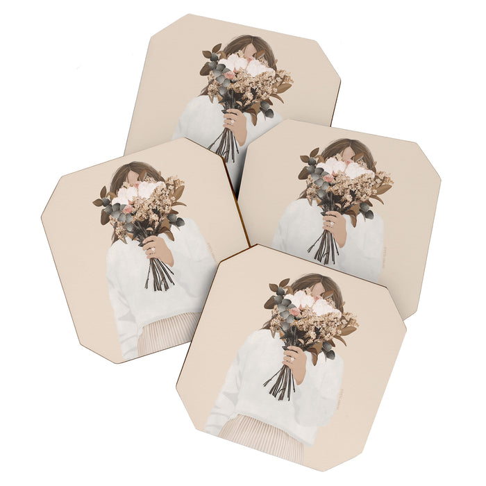 Audrielle Cream Coaster Gallery Image 1