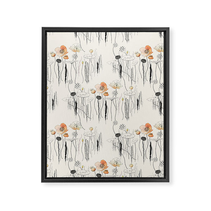 Coral Watercress Pond Framed Canvas Print Gallery Image 1